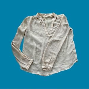 Cream Long Sleeve Dress Shirt